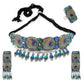 Beautiful Peacock Statement Choker With Earrings and Ring
