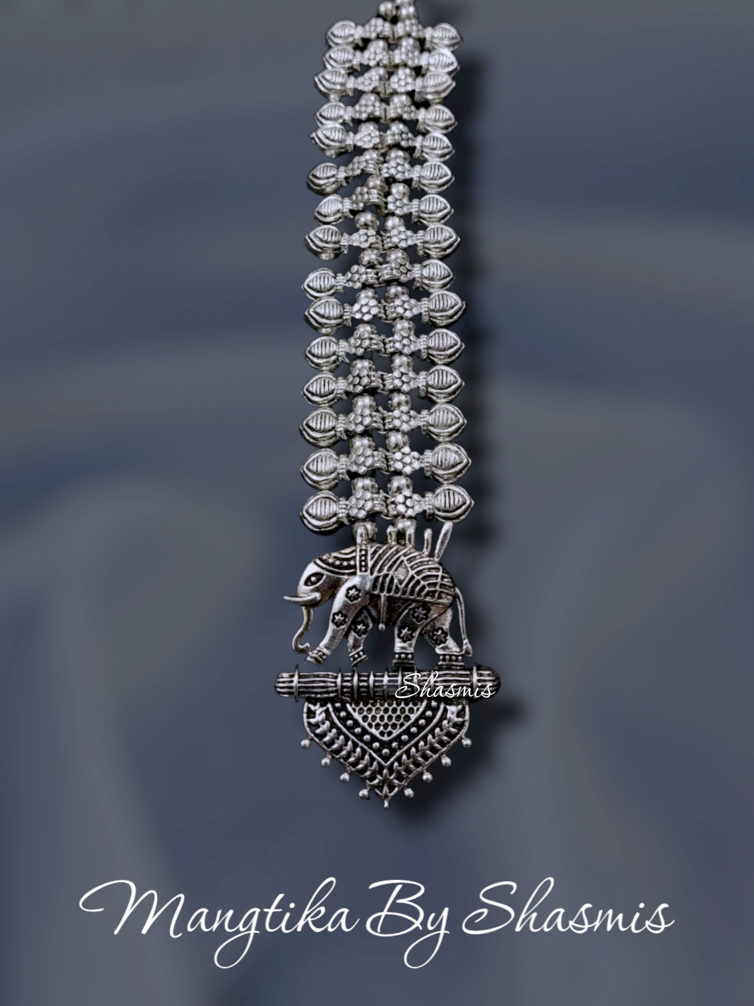 Elephant Design Oxidised Mangtika 