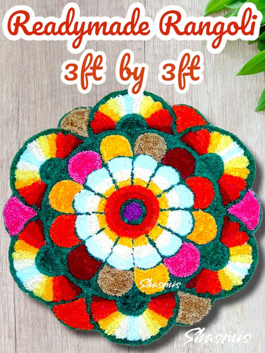 Flower Design Rangoli 3ft by 3ft