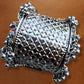 Wide Silver Oxidised Ghungroo Bracelets