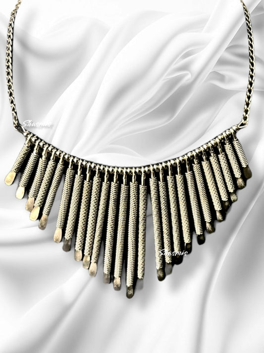 Metal Color Tassel Necklace 