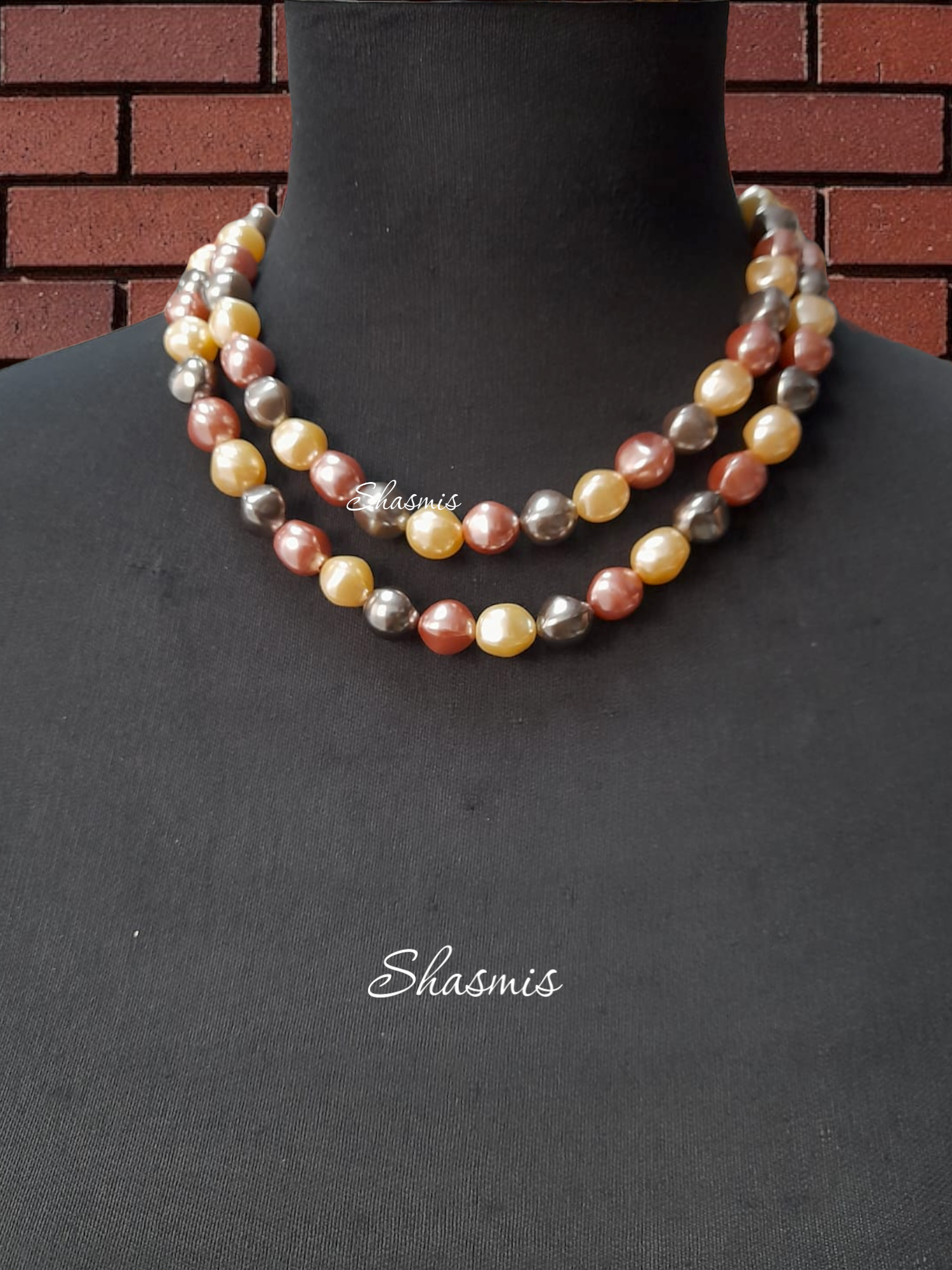 Double Pearl Necklace 