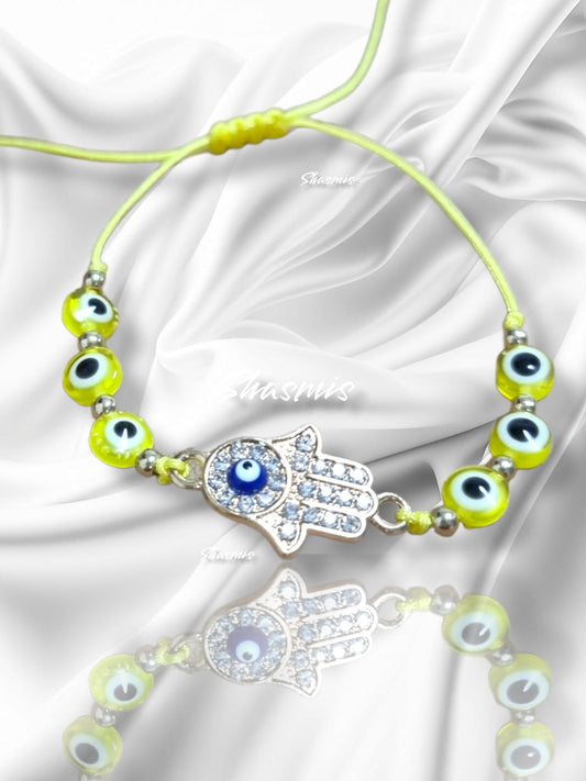 Yellow Color Hamsa Evil eye Bracelets