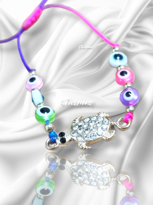 Multicolor Evil Eye Tortoise Shape Bracelets 