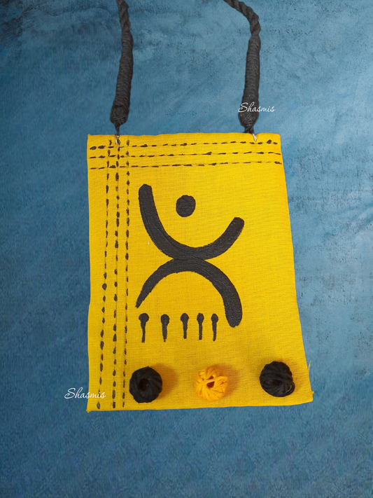 Yellow Fabric Necklace  