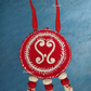 Red Color Fabric Necklace 