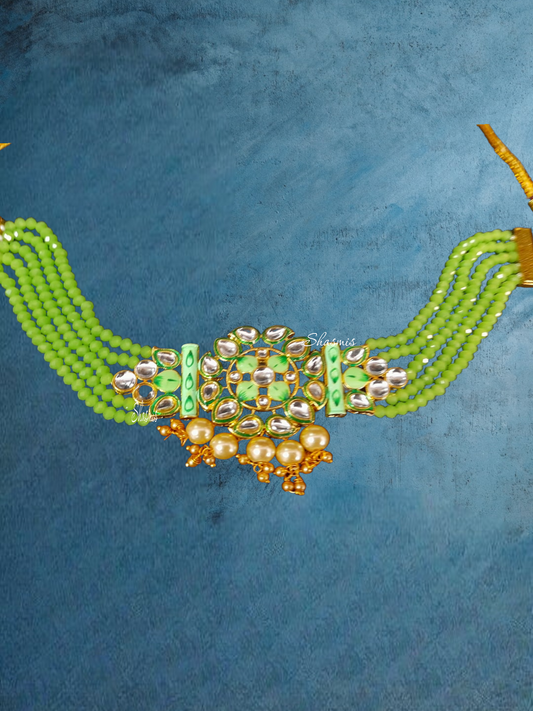 Mint Green Color Neck Choker 
