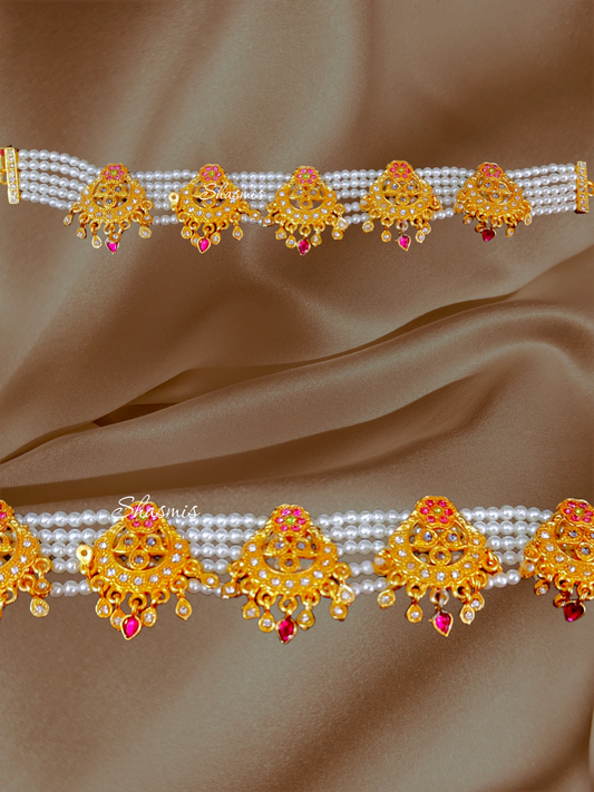 Pearl Statement Golden Necklace  