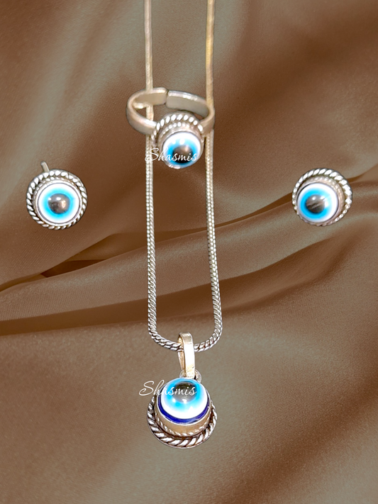 Evil Eye Long Chain Necklace 