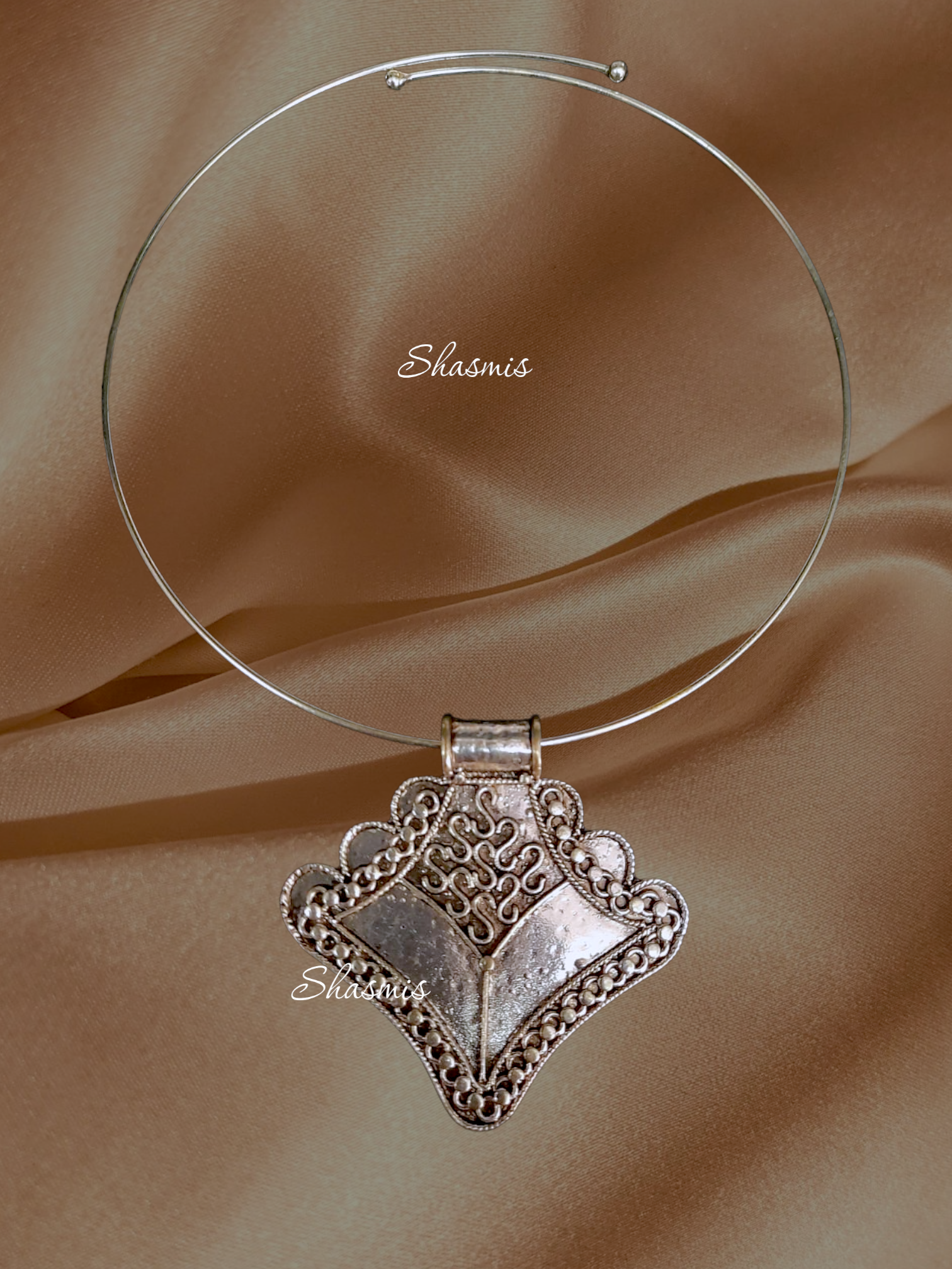 Silver Design Boho Necklace