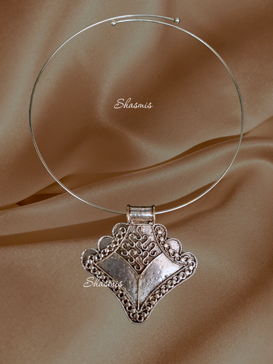 Silver Design Boho Necklace