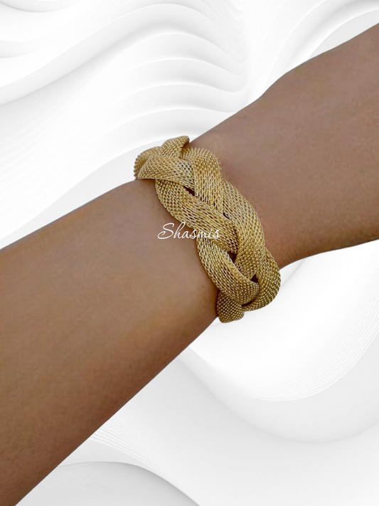 Golden Plated Design Hand Bracelet