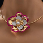 Pink Flower Choker 