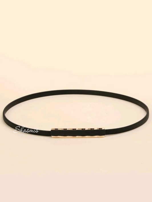 Black Design Buckle Belt