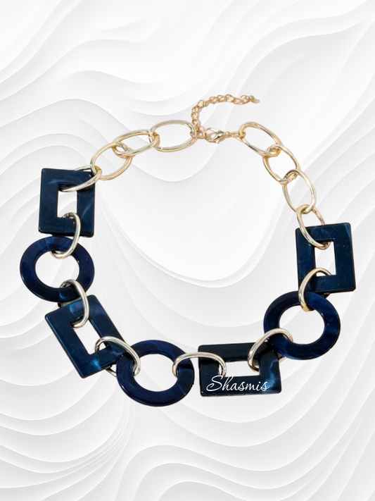 Blue Chain Game Necklace 