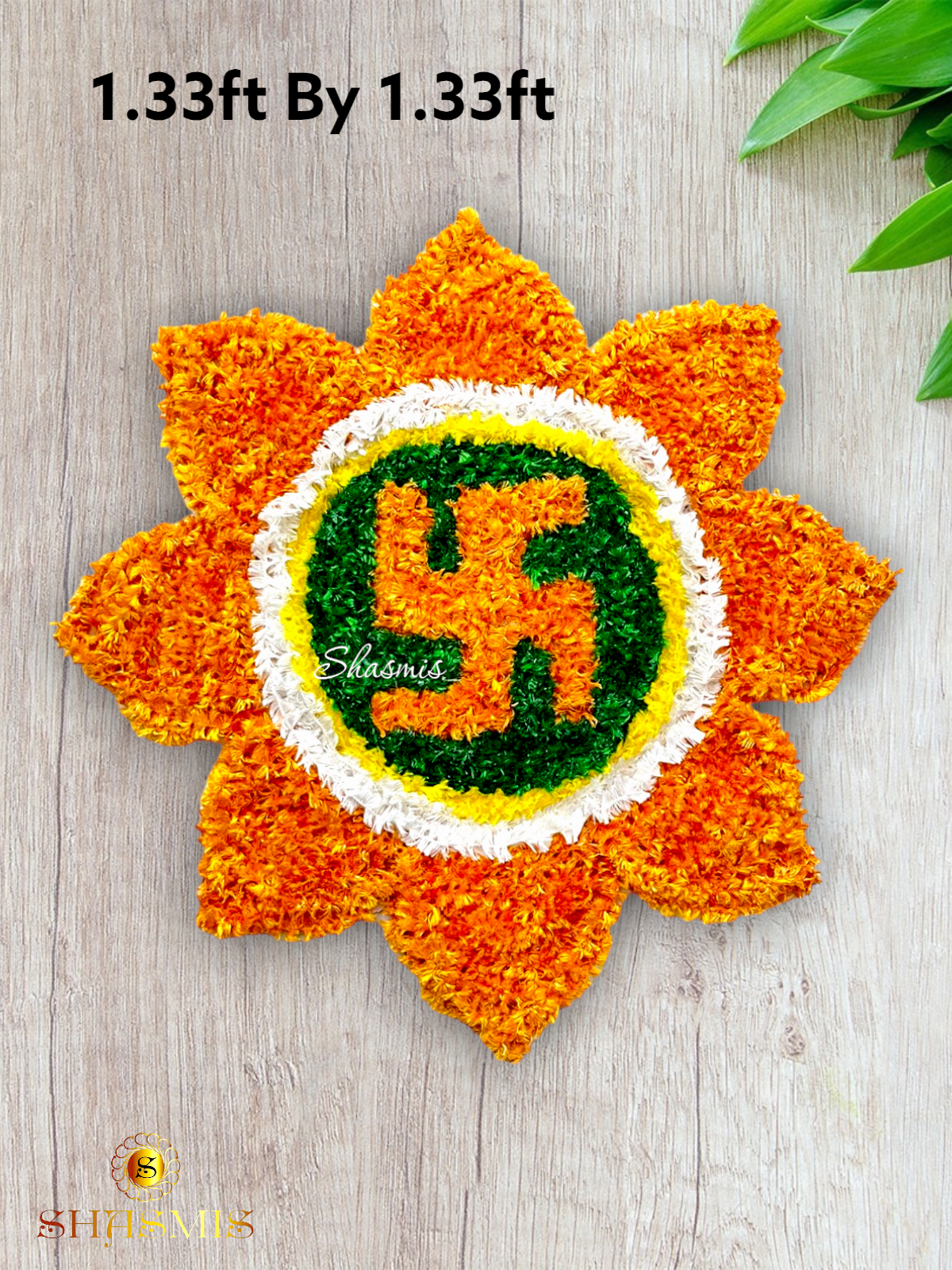 Swastik Design Rangoli Mat 1.33ft by1.33ft