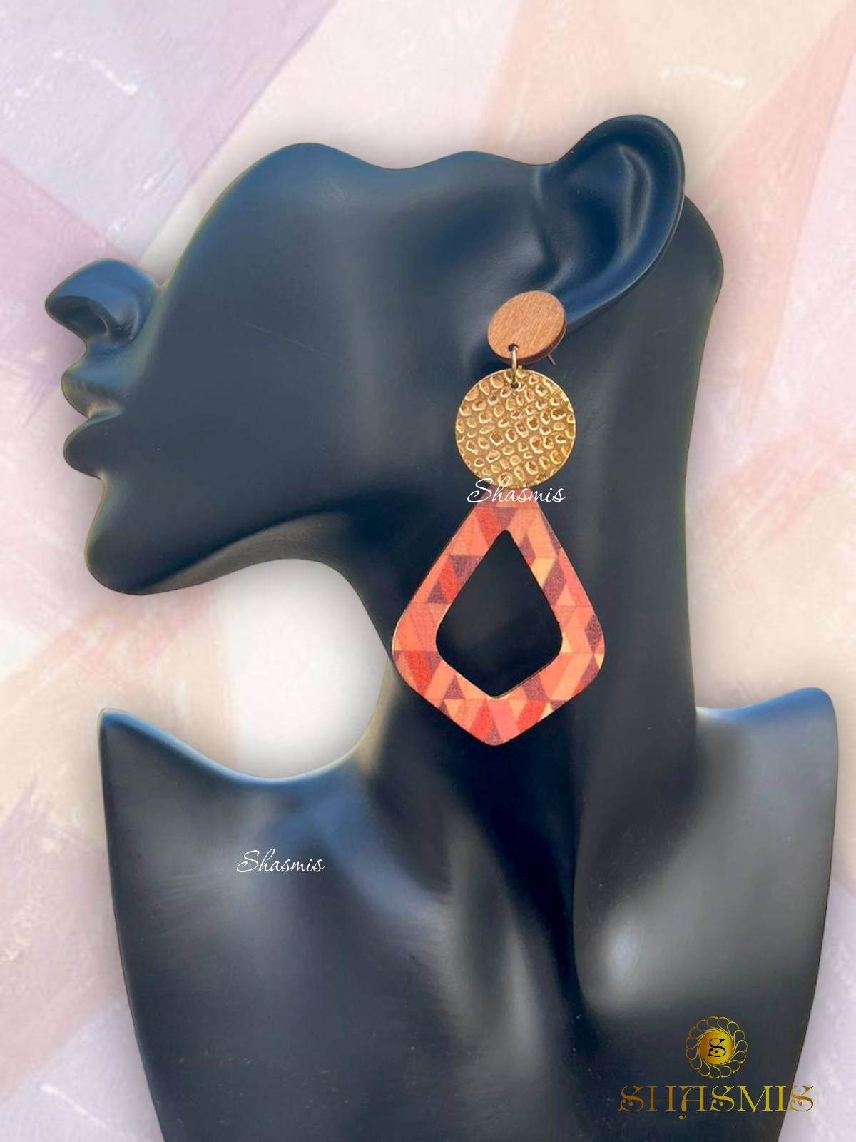 Pink Shades Long Trendy Earrings