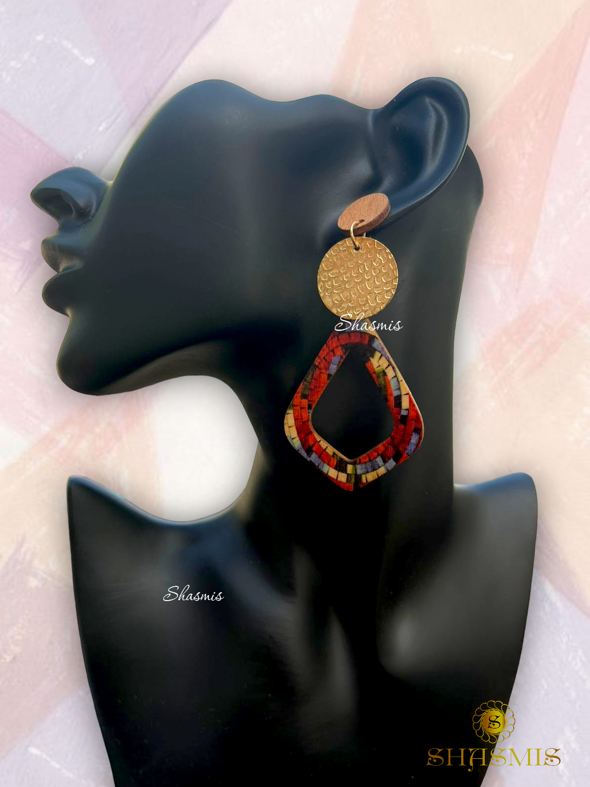 Red Shade Long Trendy Earrings
