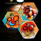 Ganesh Art Creations Hexagon Wall Painting Set Of 3