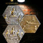 The Buddha Painting Set Of 3 Wall Hexagon Design