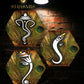 Indian Traditional Ganesha Embossed Set Of 3 Wall Hexagaon painting