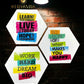Motivation Quotes Set Of 3 Wall Hexagaon painting 