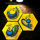 Peacock Art Design Set Of 3 Hexagon Wall Painting