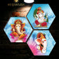 Blue and Pink Shades Ganesha Hexagon Painting Set Of 3