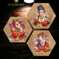 Bappa Design Set Of 3 Wall Hexagaon painting