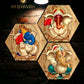 Ganesha Design Set Of 3 Wall Hexagaon painting